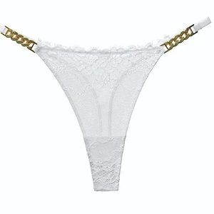 Lace Thong Chain Underwear Panties Low Waist Sexy Rhinestone G-string Lingerie